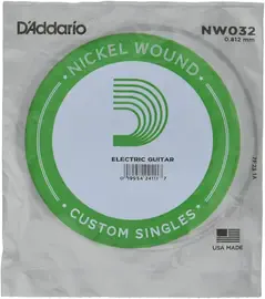 Струна для электрогитары D'Addario NW032 XL Nickel Wound Singles, сталь никелированная, калибр 32