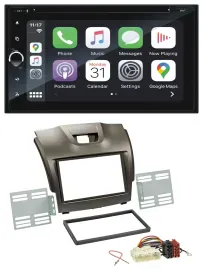 Blaupunkt 2DIN Bluetooth DAB USB DVD MP3 Autoradio für Isuzu D-Max ab 2012 grau