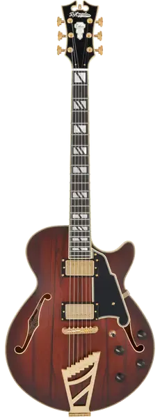 Электрогитара полуакустическая D'Angelico Deluxe SS Satin Brown Burst