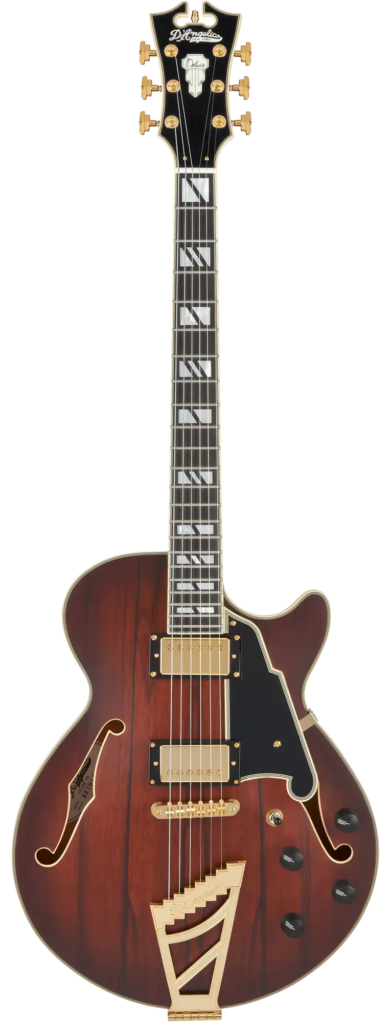 Электрогитара полуакустическая D'Angelico Deluxe SS Satin Brown Burst