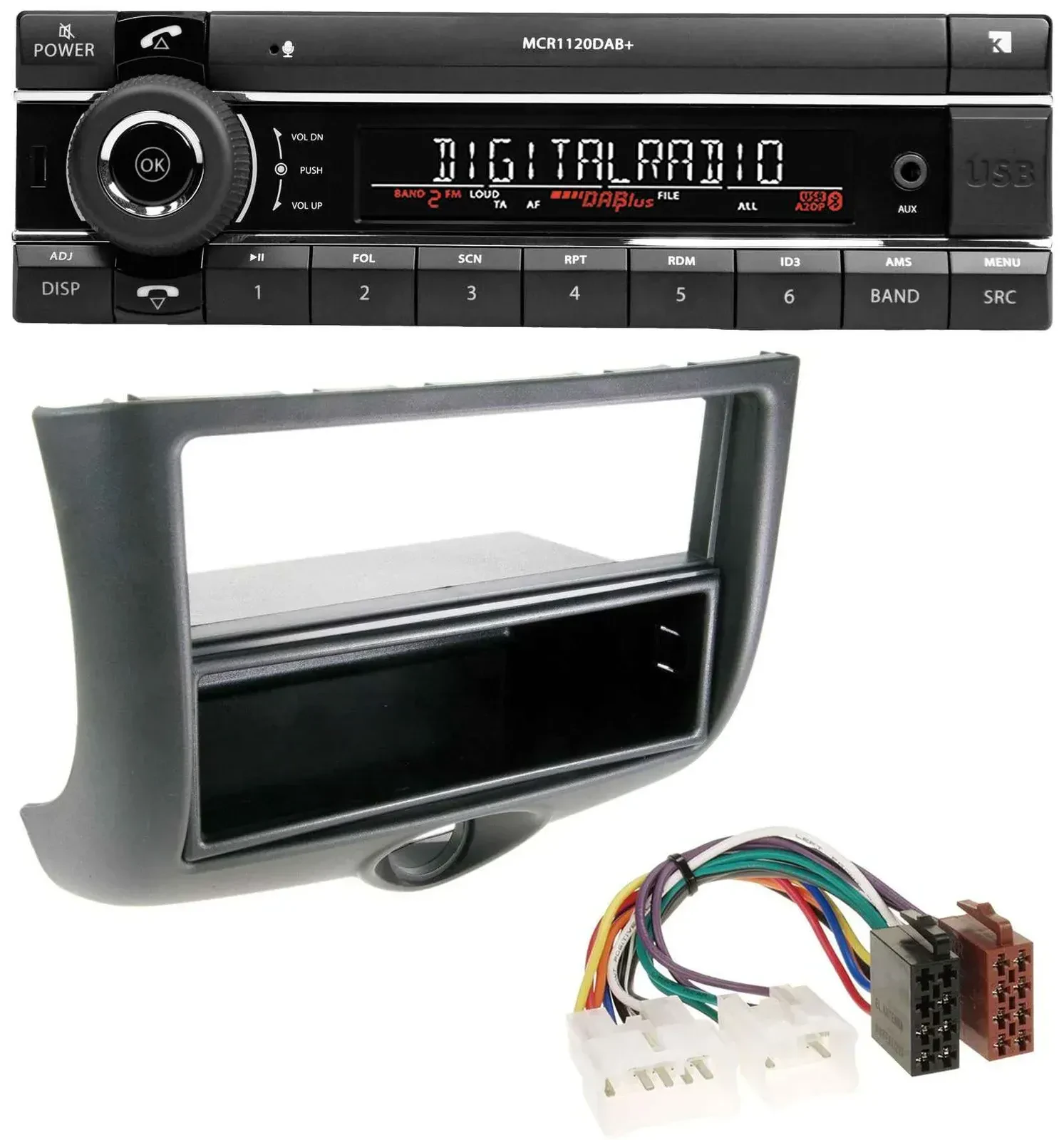 Kienzle Bluetooth MP3 USB DAB Autoradio für Toyota Yaris (1999-2003)
