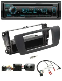 Kenwood Lenkrad Bluetooth DAB USB CD Autoradio für Seat Ibiza nitschwarz