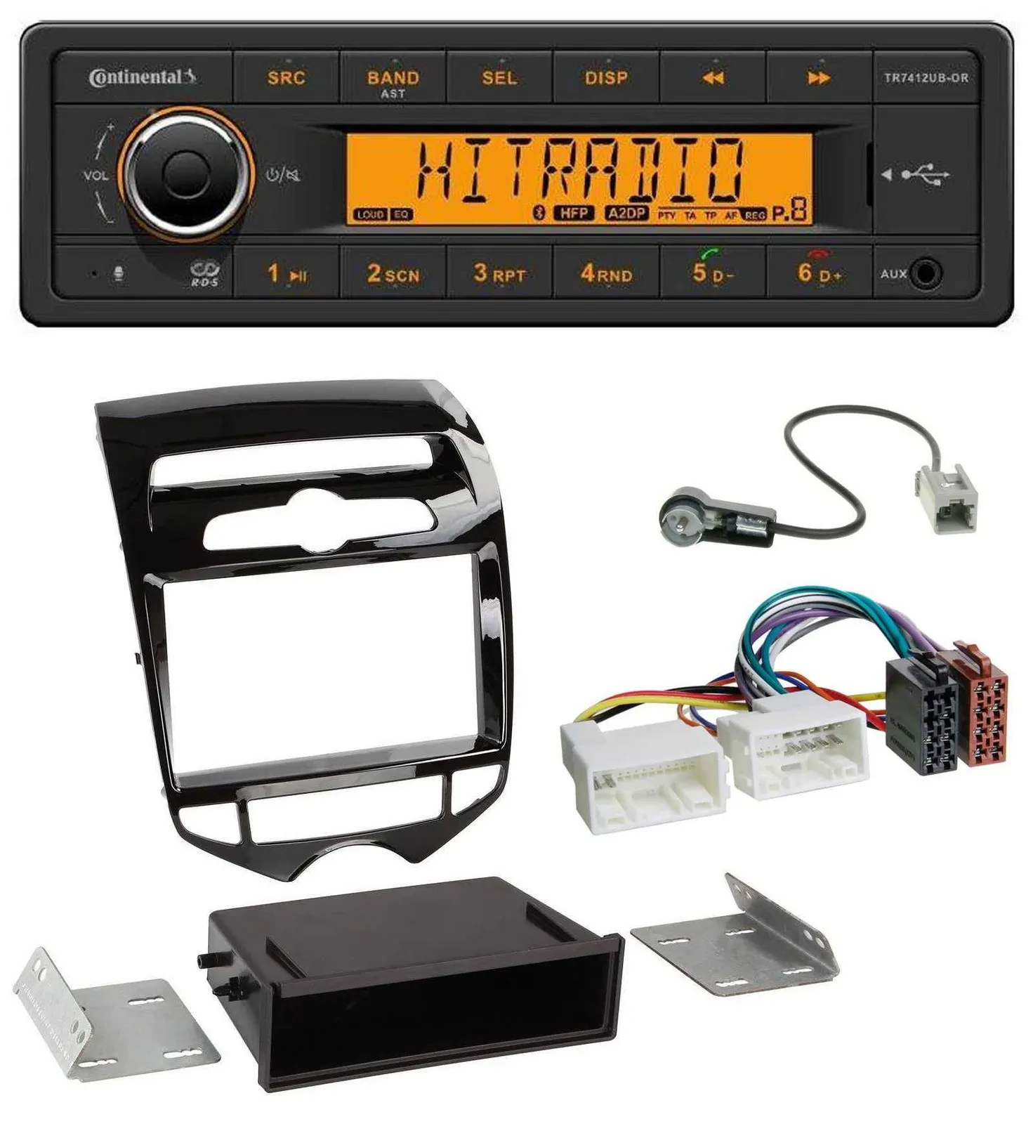 Continental MP3 Bluetooth AUX USB Autoradio für Hyundai ix20 ab 10 autom. Klima