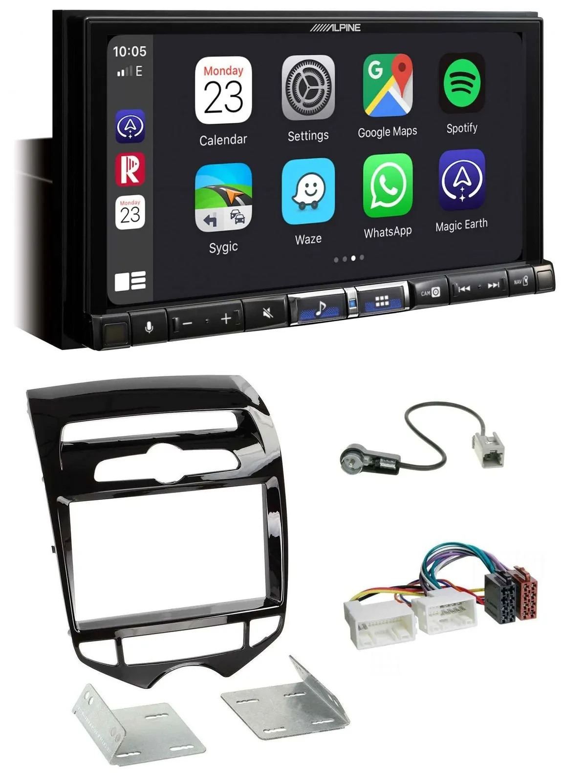 Alpine 2DIN DAB USB MP3 Bluetooth Autoradio für Hyundai ix20 ab 10 autom. Klima