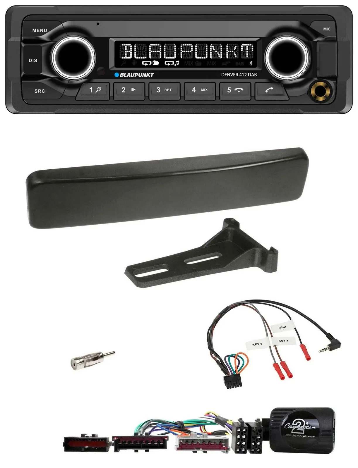 Blaupunkt Bluetooth DAB Lenkrad USB Autoradio für Ford Focus Mondeo schwarz