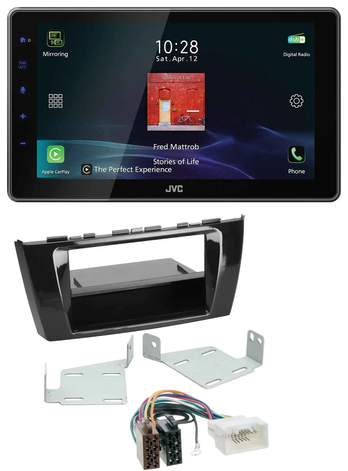 JVC DAB MP3 Bluetooth USB Autoradio für Mitsubishi Space Star A00 ab 13 Ablagefa