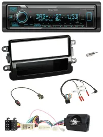 Автомагнитола Kenwood Bluetooth, DAB, USB для Dacia (с 2012) чёрный (piano black)