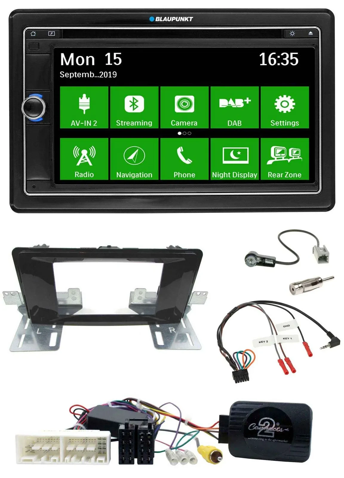 Blaupunkt Bluetooth 2DIN Lenkrad DAB USB TMC Navigation für Hyundai H 350 ab 201