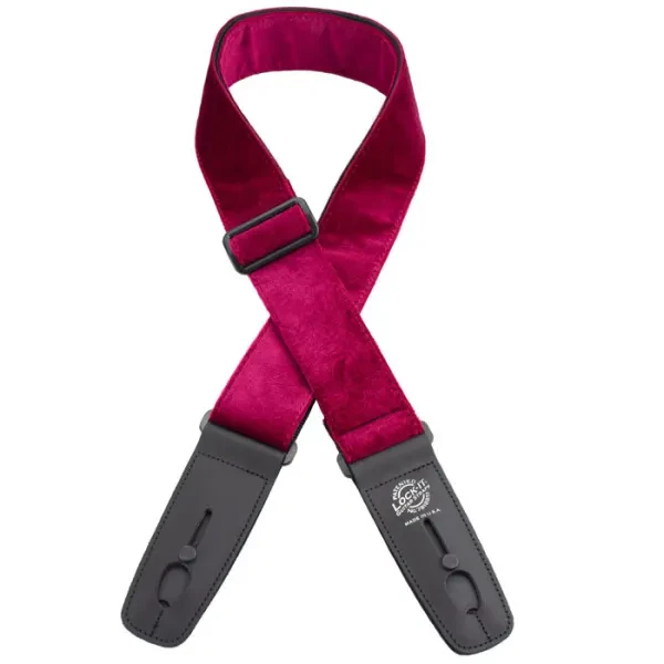 Ремень для гитары Henry Heller LIS-019CV2-RED Lock-It Crushed Red Velvet