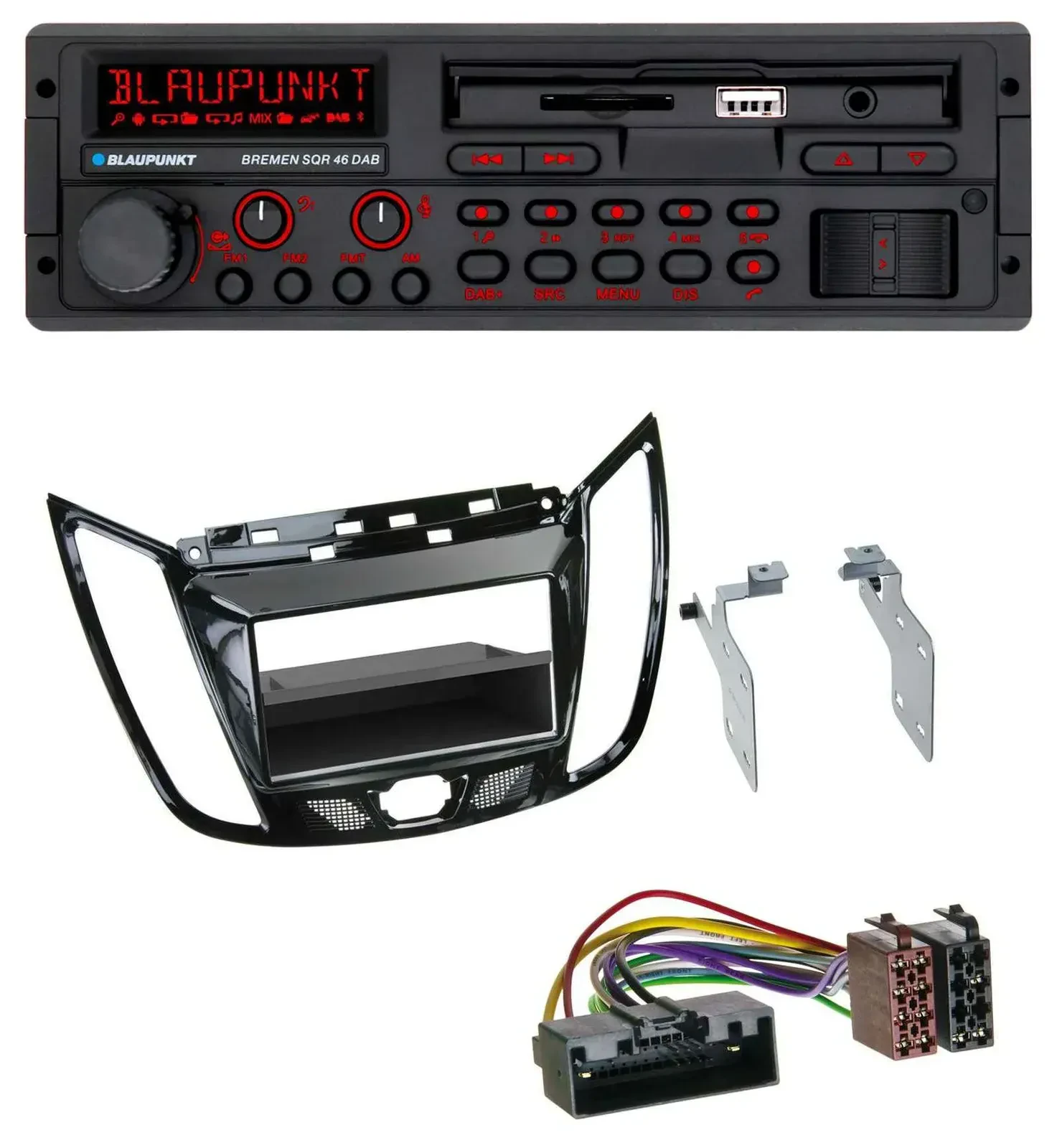 Blaupunkt SD MP3 USB Bluetooth DAB Autoradio für Ford C-Max Kuga Klavierlack sch