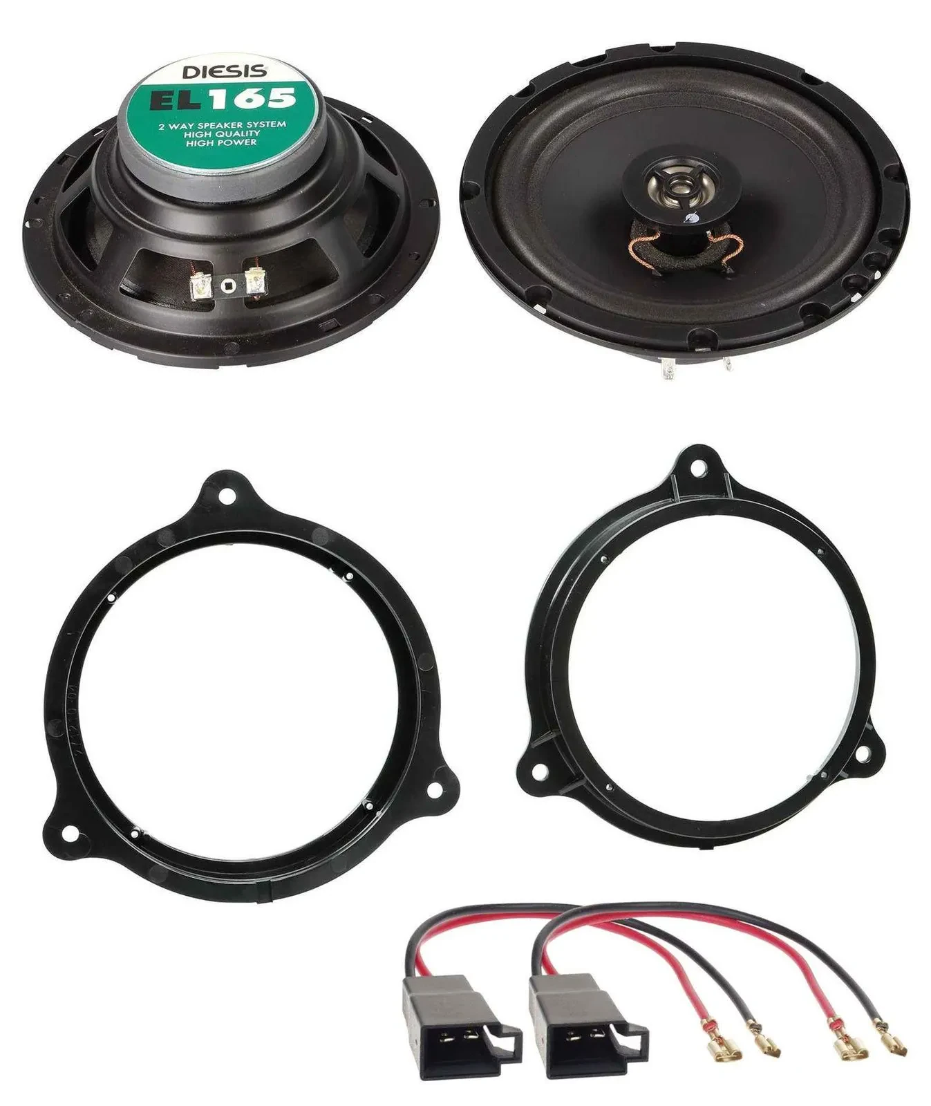 ACV 16,5cm 100Watt 2-Wege Lautsprecher für Renault Kadjar Captur Tür Front Heck
