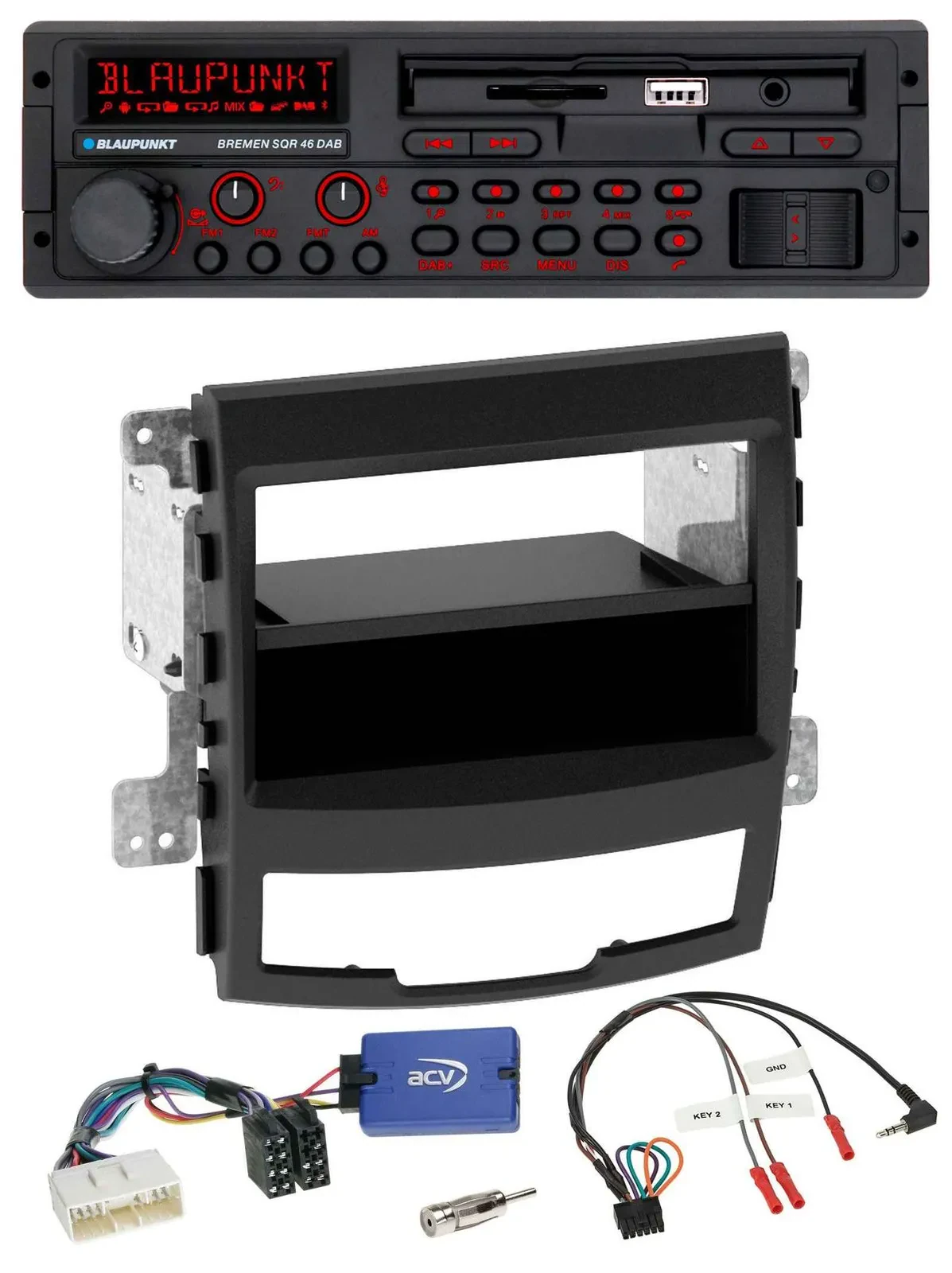 Автомагнитола Blaupunkt SD USB Bluetooth DAB для SsangYong Korando CK (2010–2013)