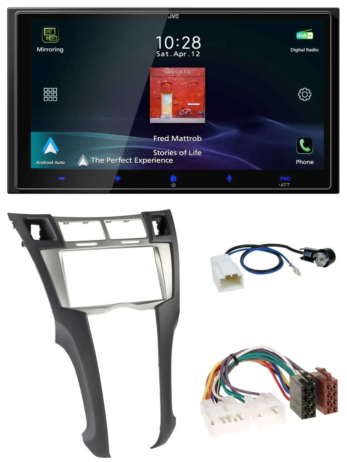 JVC USB Bluetooth 2DIN DAB MP3 Autoradio für Toyota Yaris (2007-2011)