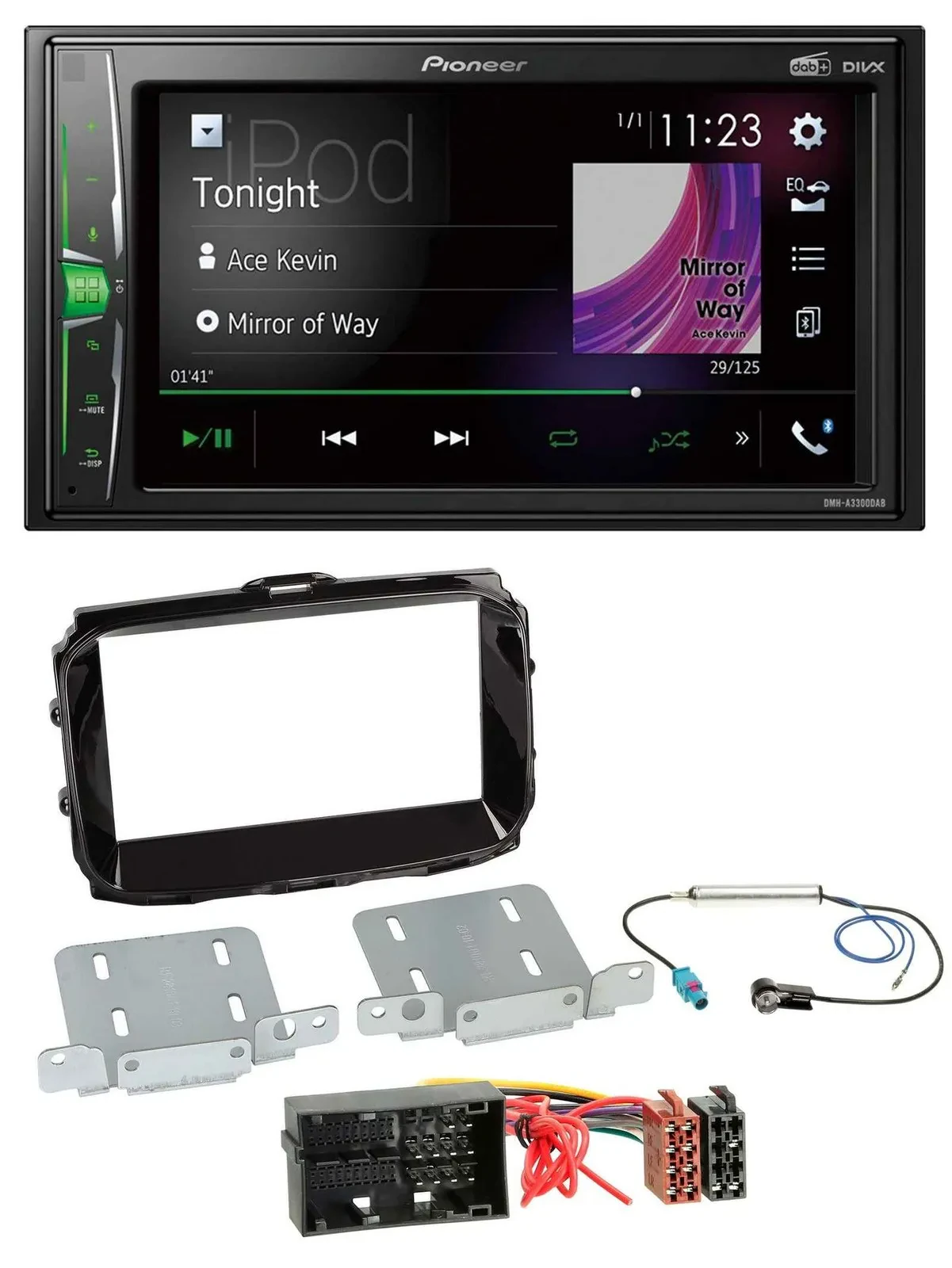Pioneer 2DIN MP3 DAB USB Bluetooth Autoradio für Alfa Giulietta ab 13 940 Faceli