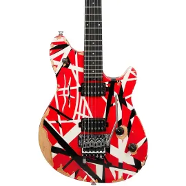 EVH Wolfgang Special Striped Series Electric Guitar  Aged RedBlackWhite