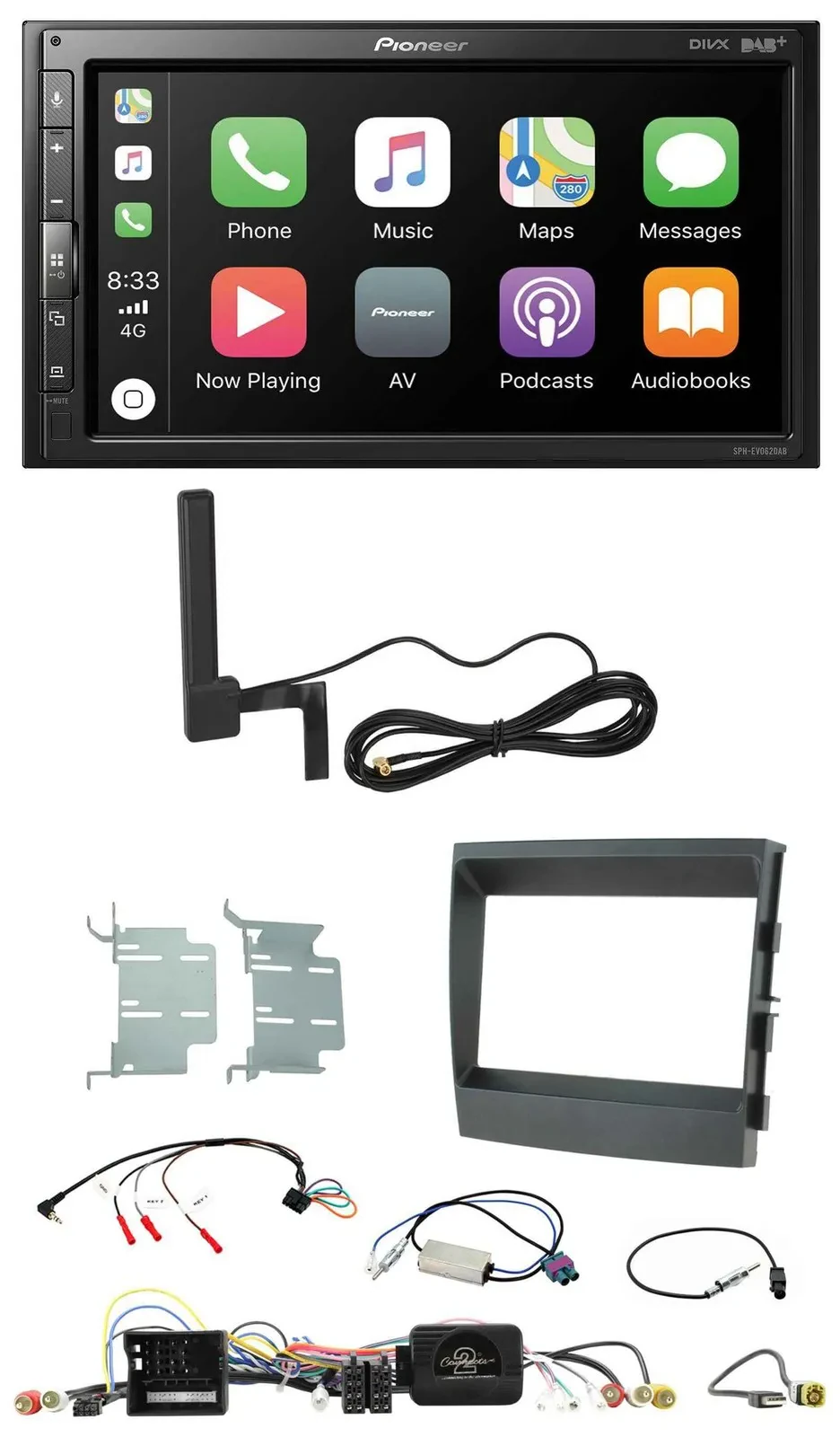 Pioneer USB 2DIN Bluetooth DAB Lenkrad Autoradio für Porsche Panamera 2009-2016