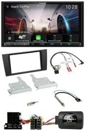 Kenwood Lenkrad 2DIN USB DAB Bluetooth Autoradio für Audi A4 1999-2001