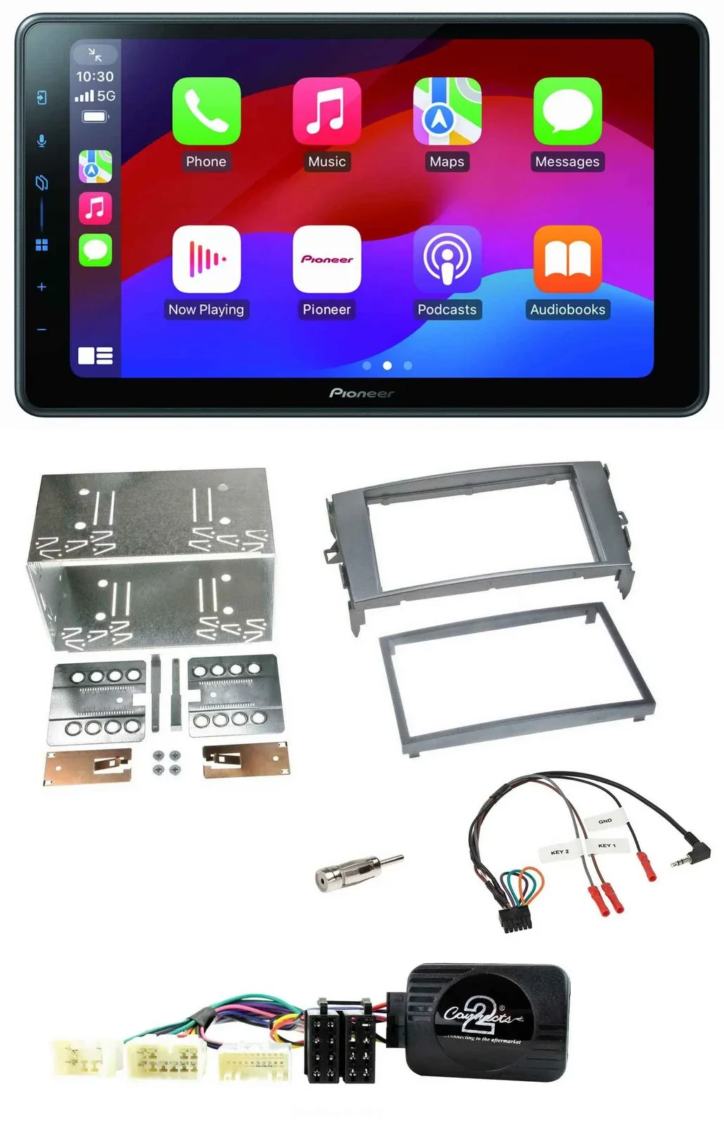 Pioneer Bluetooth 2DIN USB Lenkrad DAB Autoradio für Toyota Auris 2007-2011 anth