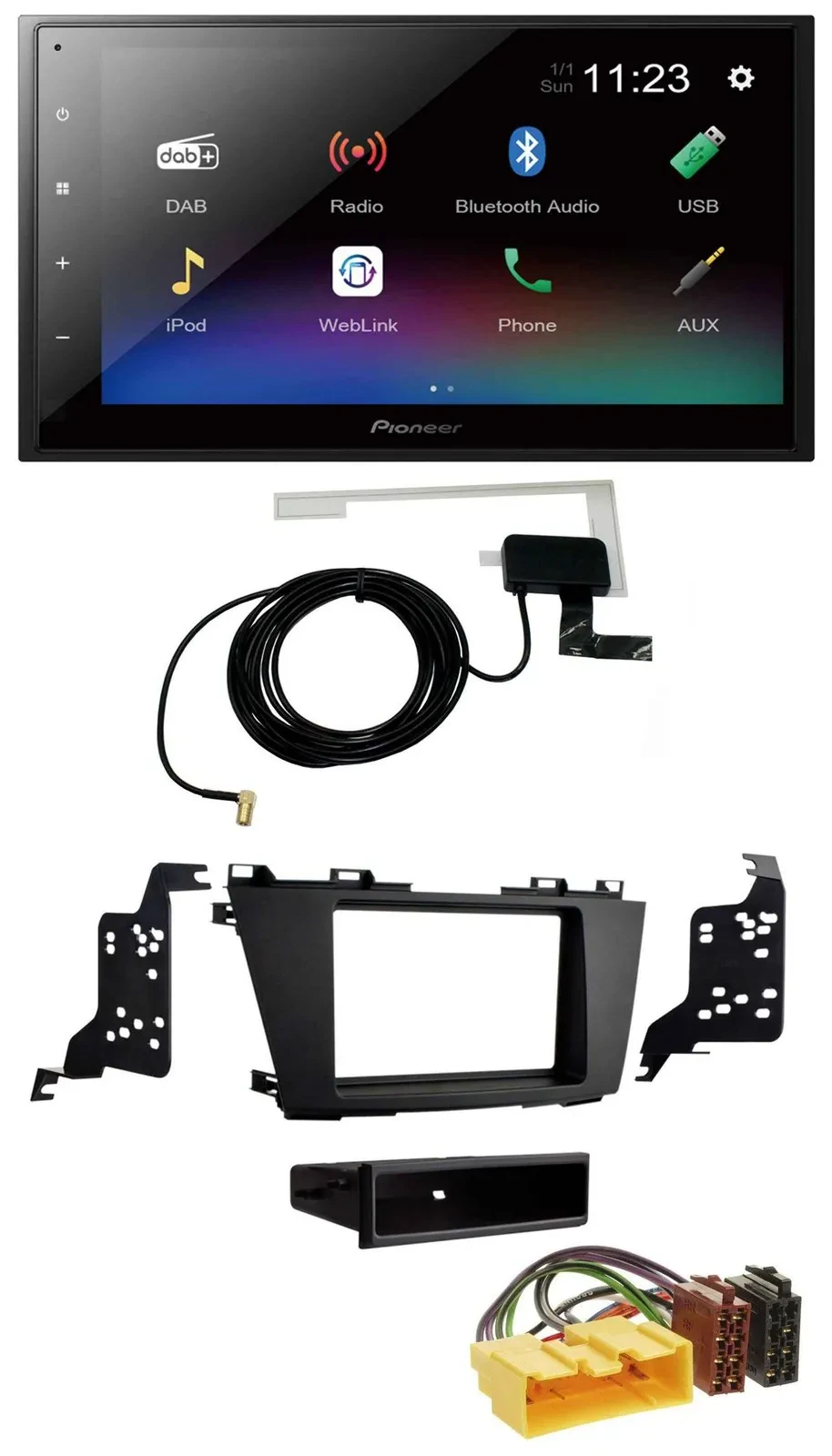 Автомагнитола для Mazda 5 (CR, с 2010) Pioneer 2DIN, DAB, Bluetooth, USB, MP3