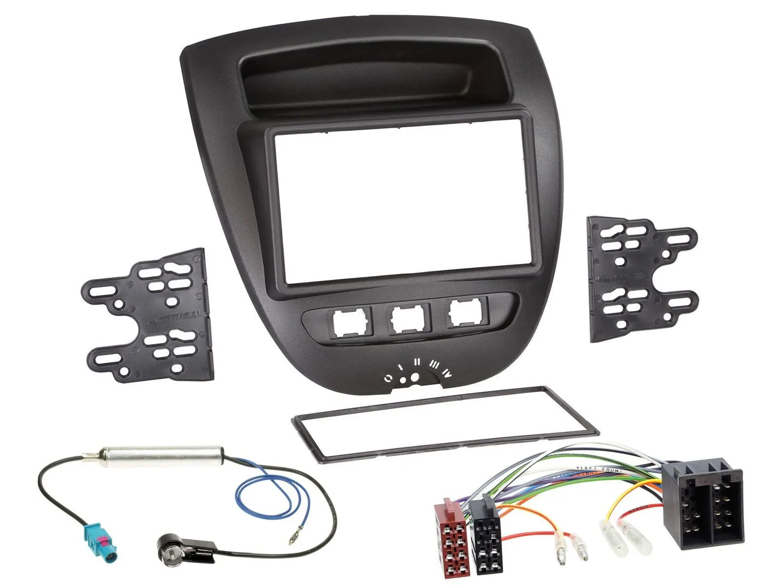 Einbauset Doppel DIN Autoradio für Toyota Aygo Peugeot 107 Citroen C1 05-14 Fakr