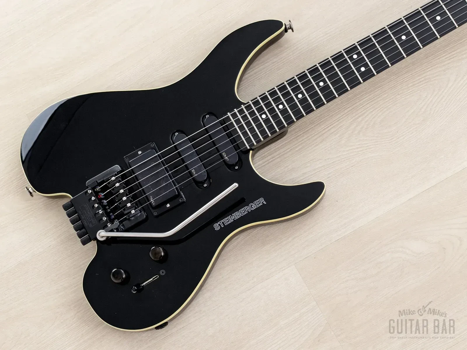 1988 Steinberger GM4A Headless HSS Guitar Black, Trans-Trem & EMG w/ Tags, GM4T