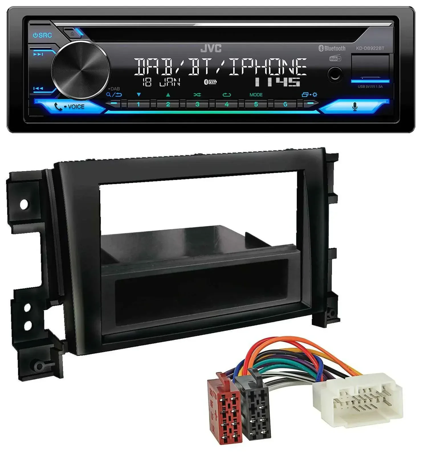 Автомагнитола для Suzuki Grand Vitara (с 2005) JVC Bluetooth, CD, USB, DAB, MP3