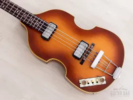 1970s Hofner 500/1L Left-Handed Violin Vintage Beatle Bass '60s-Spec w/ Case