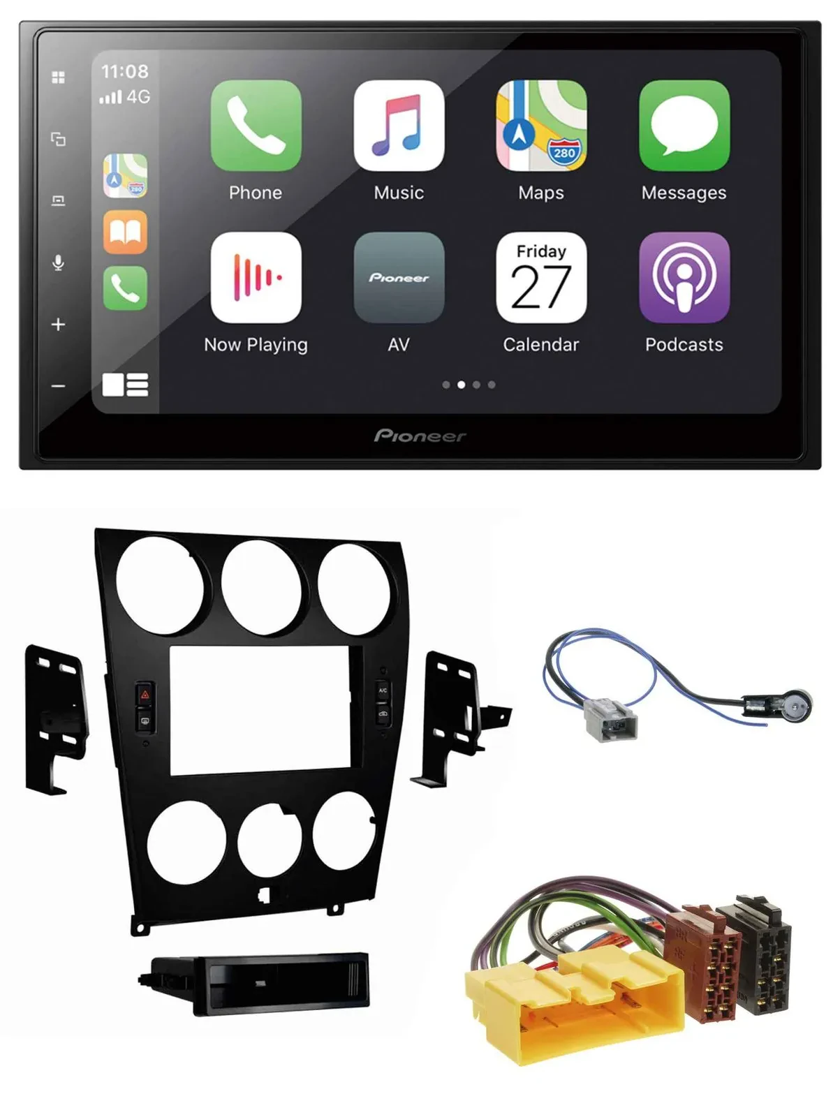 Pioneer MP3 Bluetooth DAB 2DIN USB Autoradio für Mazda 6 (2006-2008)