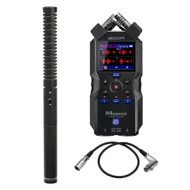 Zoom NTG2 Battery or Phantom Powered Condenser Shotgun Microphone, Bundle with Z