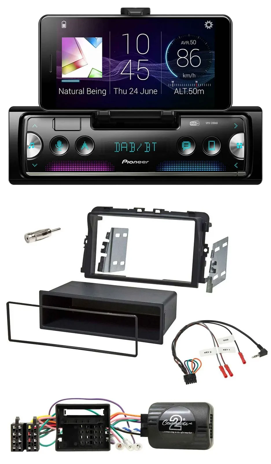 Pioneer USB Lenkrad Bluetooth DAB Autoradio für Opel Vivaro Combi Kasten 2011-20