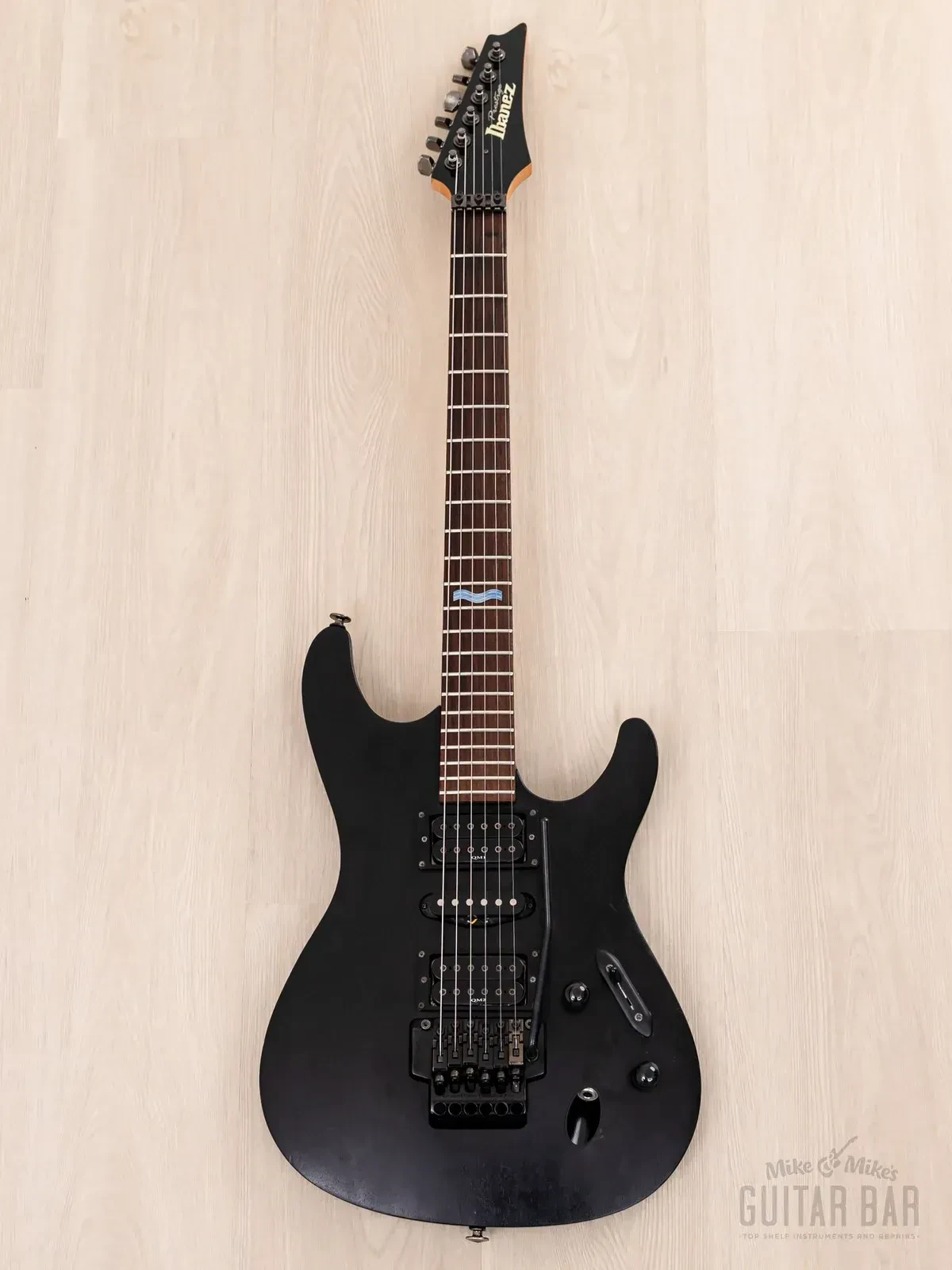 Электрогитара Ibanez S470 Prestige HSH Satin Black w/case Japan 2001