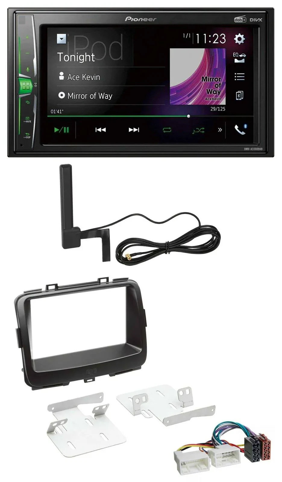 Автомагнитола для Kia Carens 4 RP с 2013 Pioneer 2DIN, MP3, DAB, AUX, Bluetooth