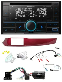 Kenwood CD 2DIN DAB USB Lenkrad Bluetooth Autoradio für Alfa Giulietta rot 940 2