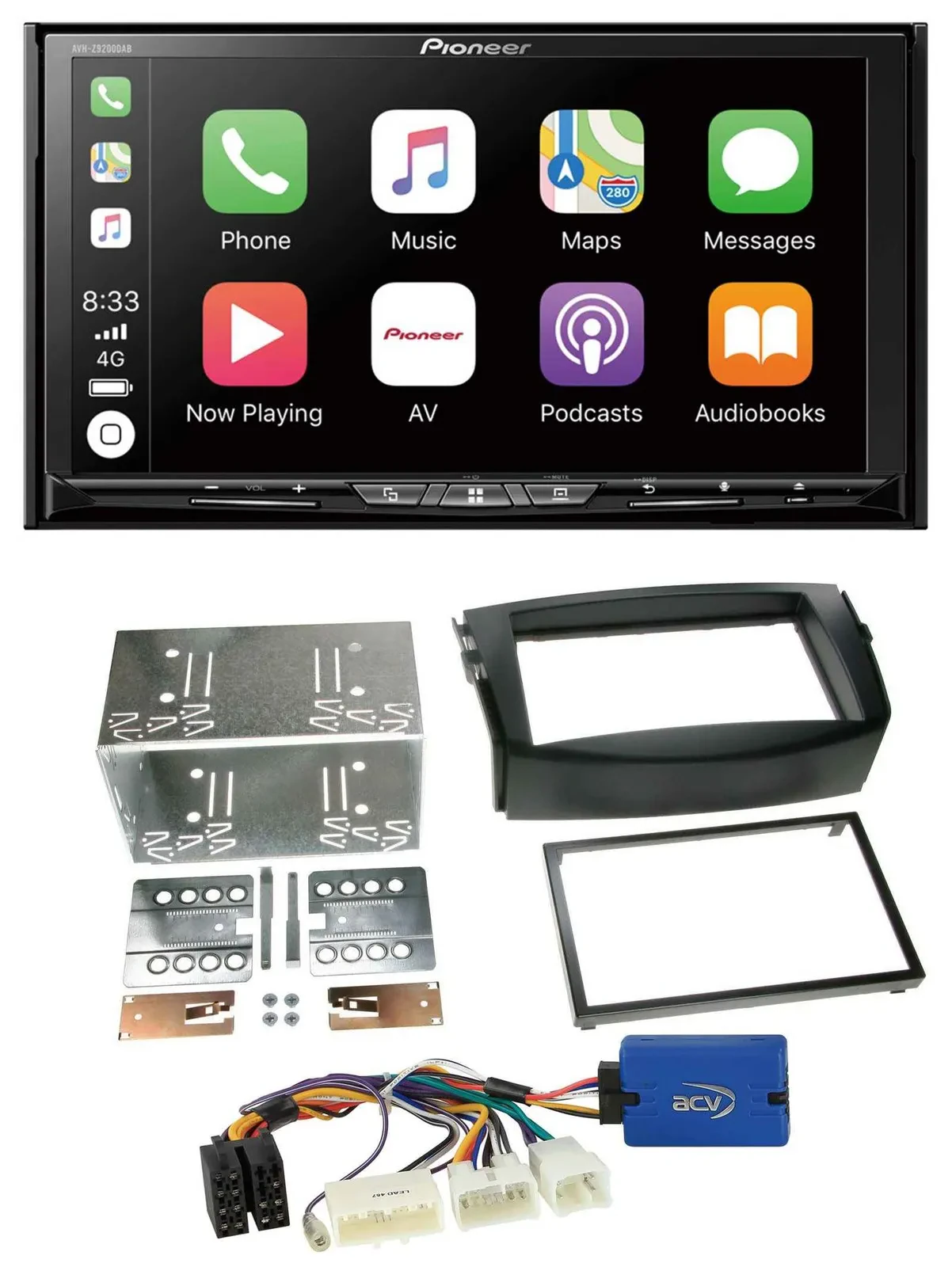 Pioneer 2DIN MP3 USB DAB DVD Bluetooth Autoradio für Toyota RAV 4 2011-2013 28 P