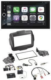 Blaupunkt 2DIN Bluetooth DAB USB DVD Lenkrad Autoradio für Jeep Renegade ab 2015