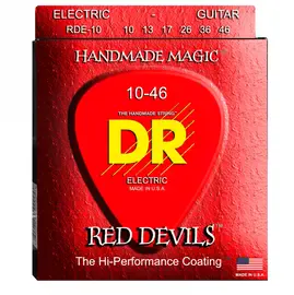 Струны для электрогитары DR Strings RDE-10 Red Devils 10-46