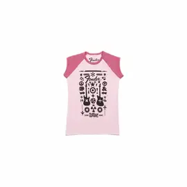 Футболка Fender Guitar Formula Youth T-Shirt - Pink (для 10-летних детей)