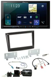 Pioneer Lenkrad Bluetooth USB 2DIN DAB Autoradio für Fiat Doblo ISO Can-Bus ab 1