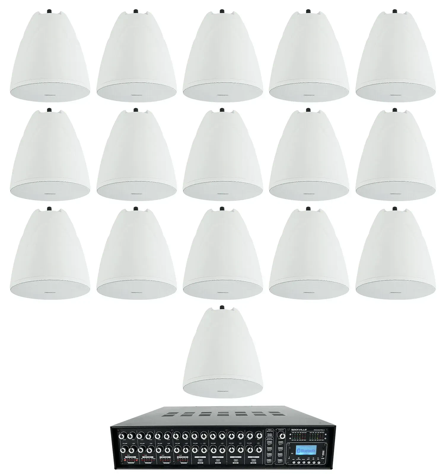 Потолочная акустика Rockville ROCK MATRIX 4+(16) PEN-65T White с усилителем (16 штук)
