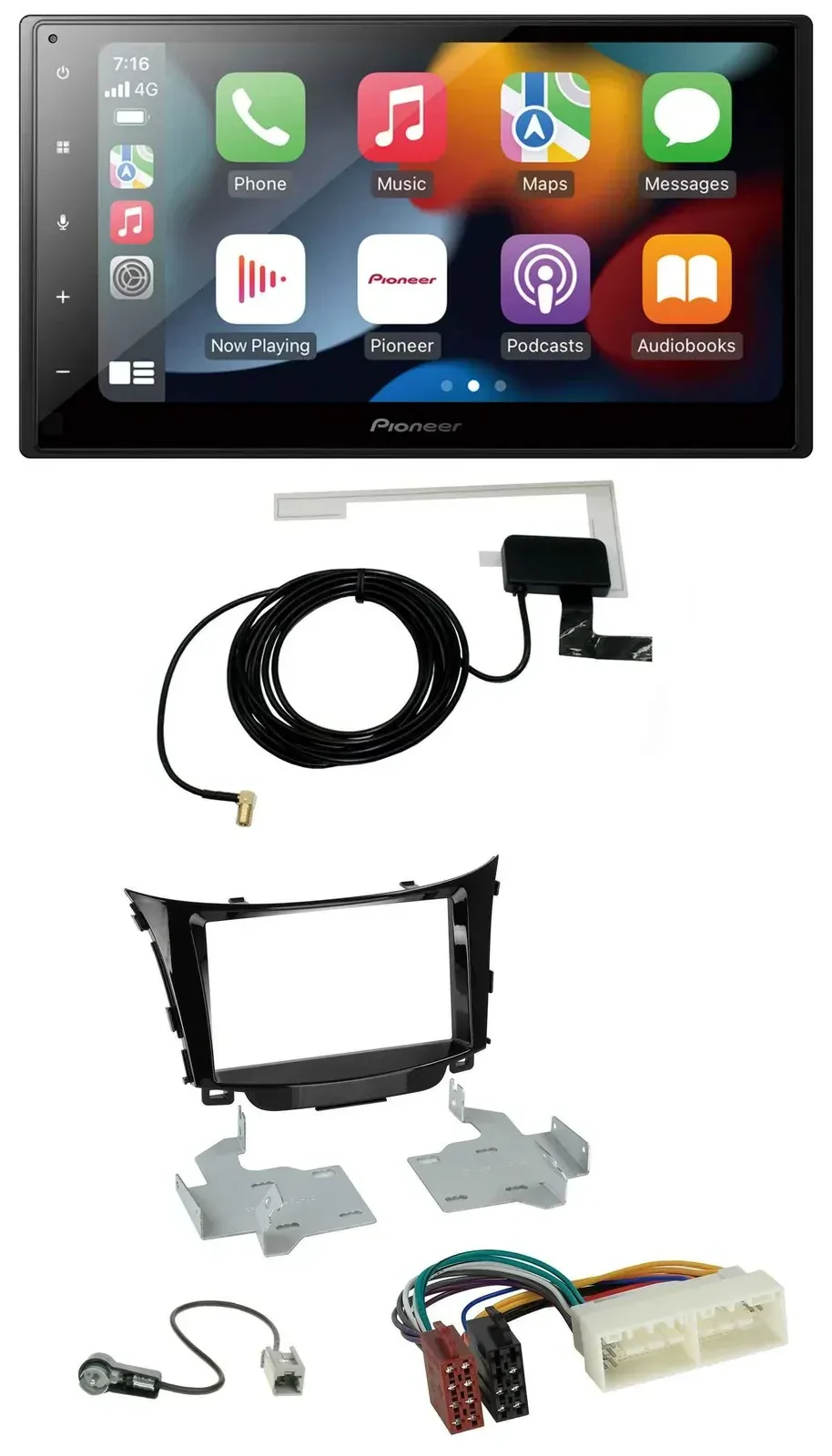 Автомагнитола для Hyundai i30 (с 2017) Pioneer 2-DIN, MP3, USB, Bluetooth, DAB