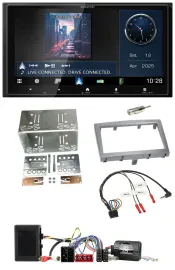 Kenwood Bluetooth 2DIN USB DAB Lenkrad Autoradio für Porsche 911 Boxster Cayman