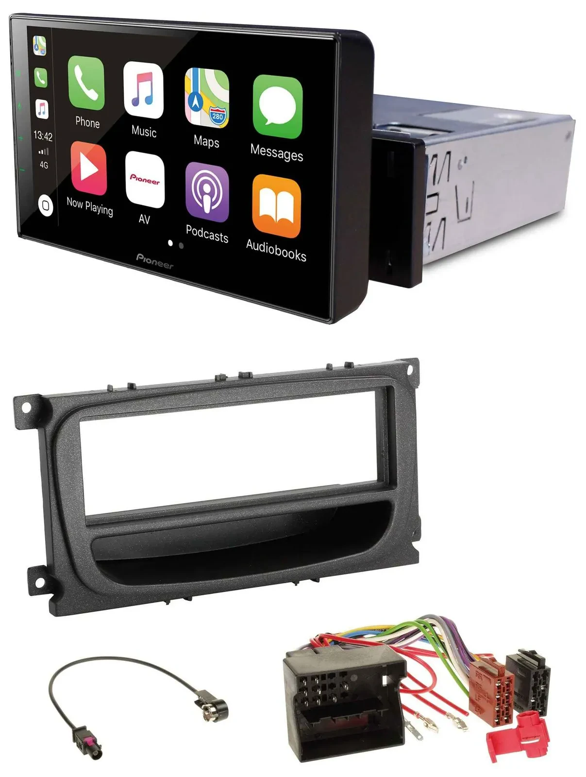 Pioneer Bluetooth MP3 DAB USB Autoradio für Ford C-Max Focus Galaxy ab 2007 Abla