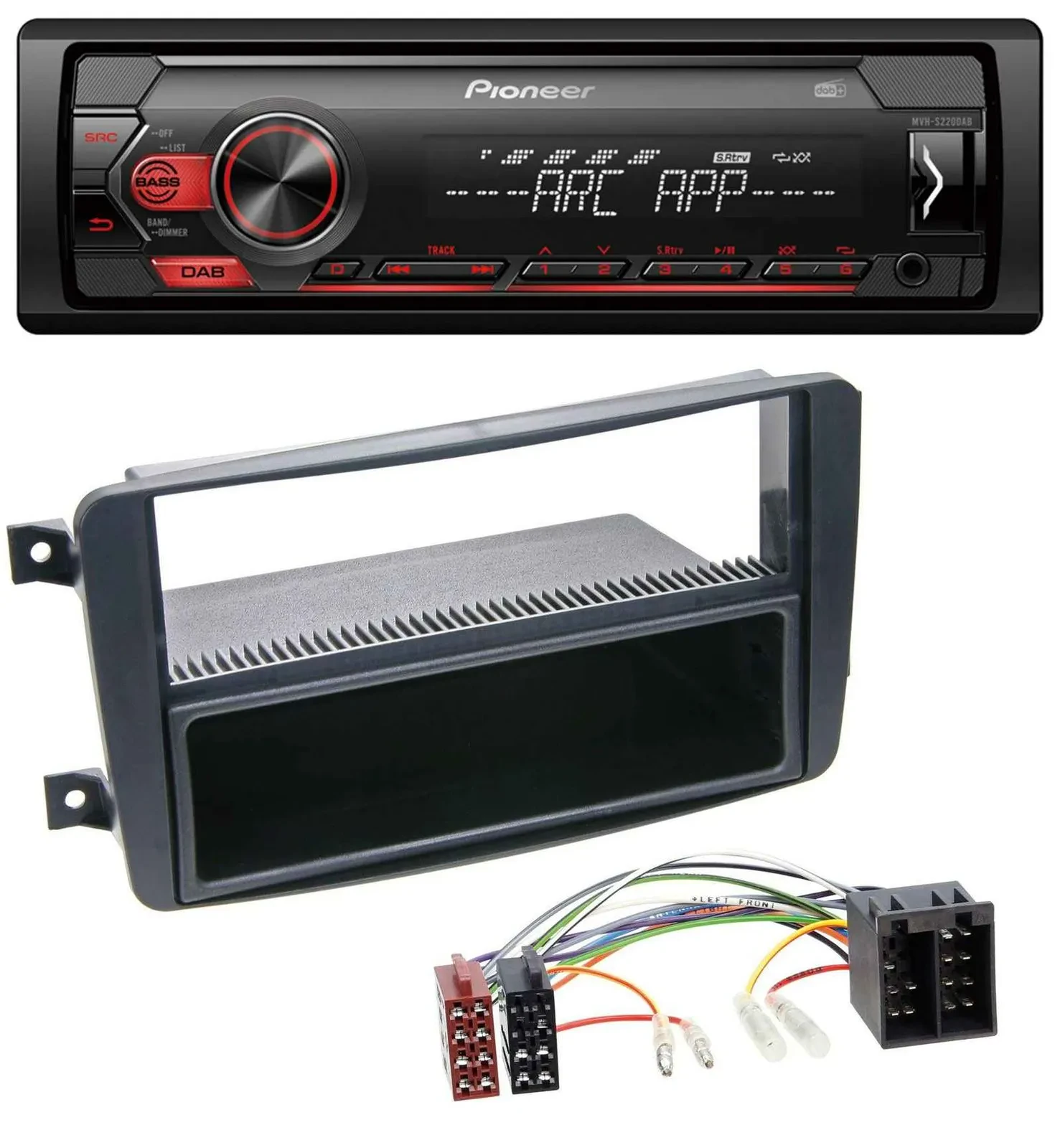 Автомагнитола Pioneer 1-DIN, DAB, MP3/AUX/USB, для Mercedes C-Class W203/CLK W209/Vito