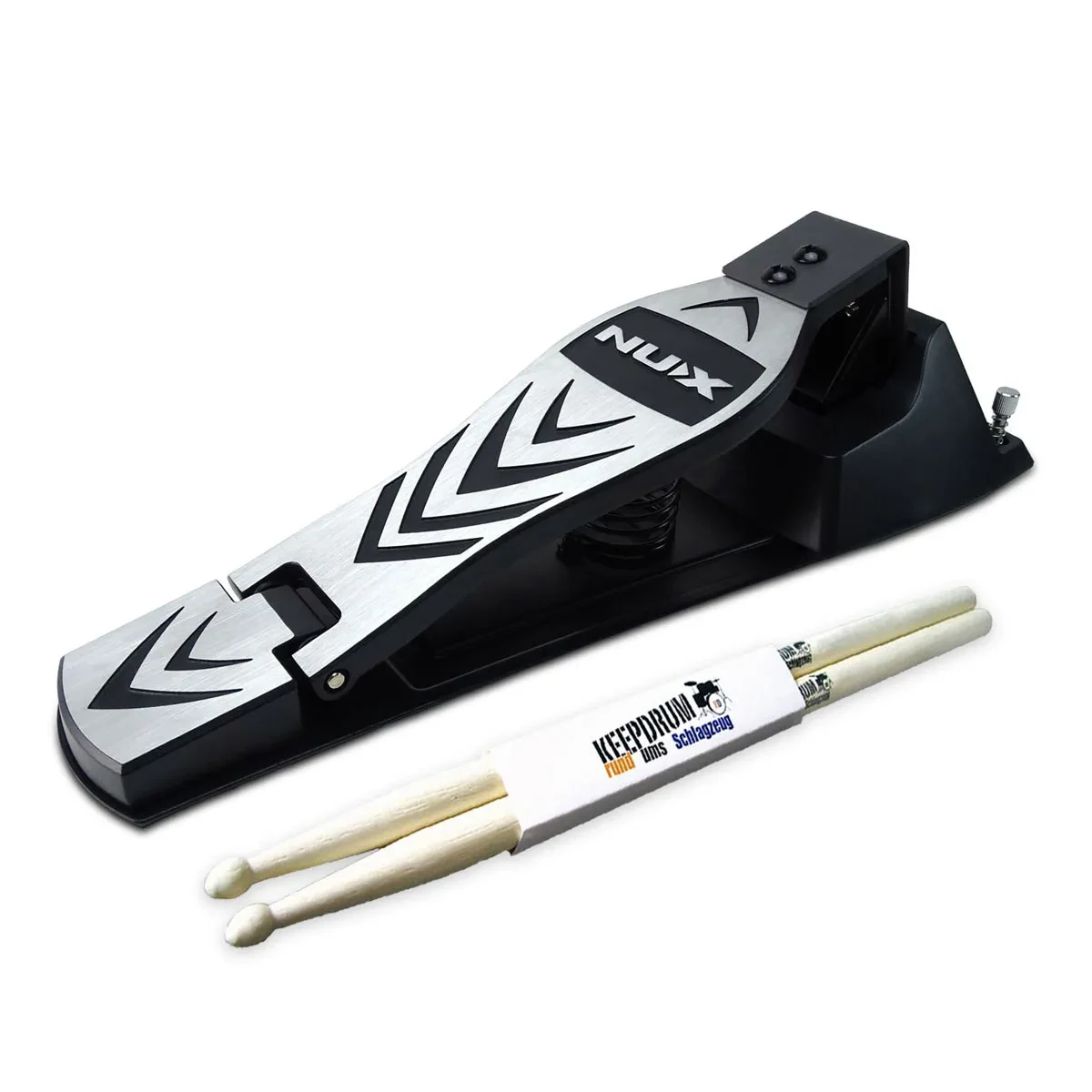 Nux DM210HH Hi-Hat Pedal für E-Drum mit keepdrum Drumsticks 1 Paar