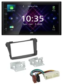 JVC DAB 2DIN MP3 Bluetooth USB Autoradio für Hyundai i40 Typ VF ab 2016 schwarz