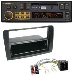 Автомагнитола для Fiat Idea (350, 2003–2011) Pioneer DAB MP3 USB Bluetooth, черная