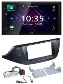 JVC DAB 2DIN MP3 Bluetooth USB Autoradio für Kia Ceed (ab 12) schwarz