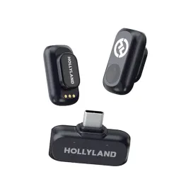 Hollyland LARK A1 2.4GHz 2-Person Wireless Mini Duo Lav Mic System w/USB-C, Gray