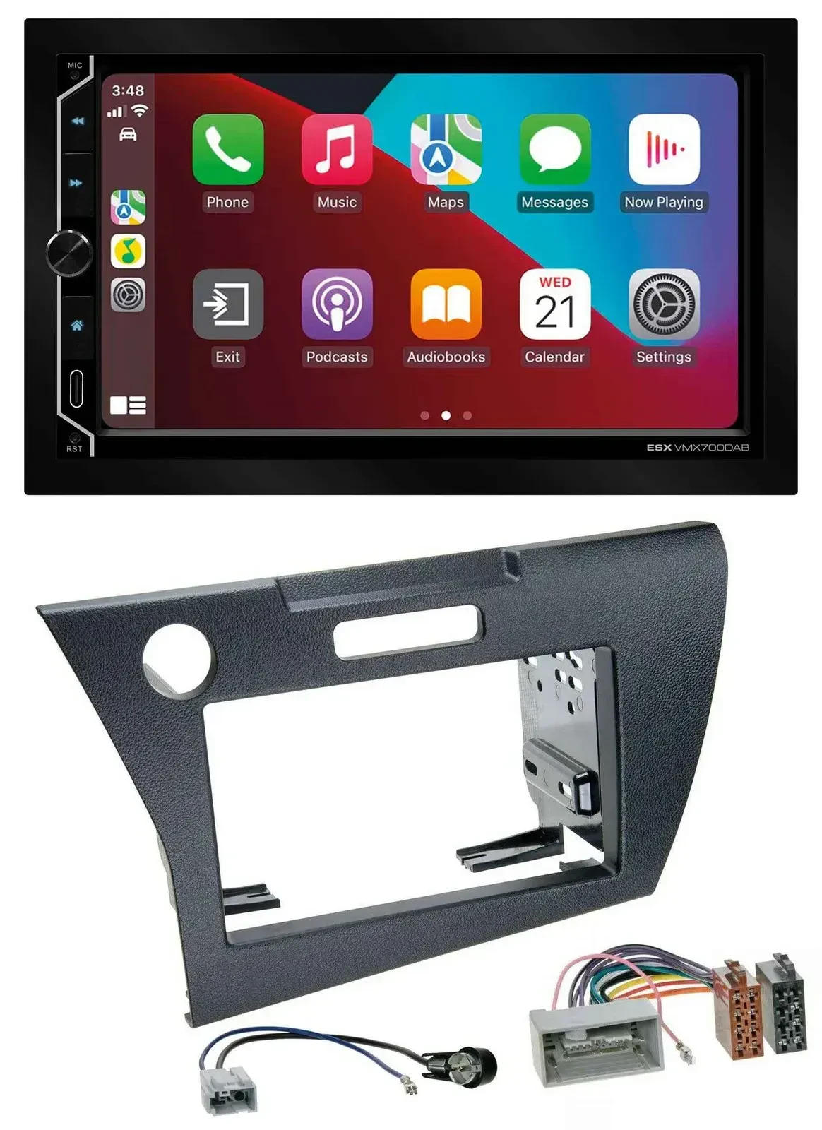 ESX 2DIN DAB USB MP3 Bluetooth Autoradio für Honda CR-Z (ab 2010)