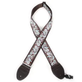 Souldier "Paisley" Pattern 2" Guitar Strap - Blue & Brown